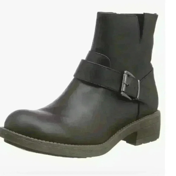 Rocket Dog Shoes - Rocket Dog Women's Black Biker Fashion Boot Zip Up Inner Ankle Closure Size 8